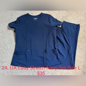 Uniform Advantage Easy Stretch Navy Scrub Set